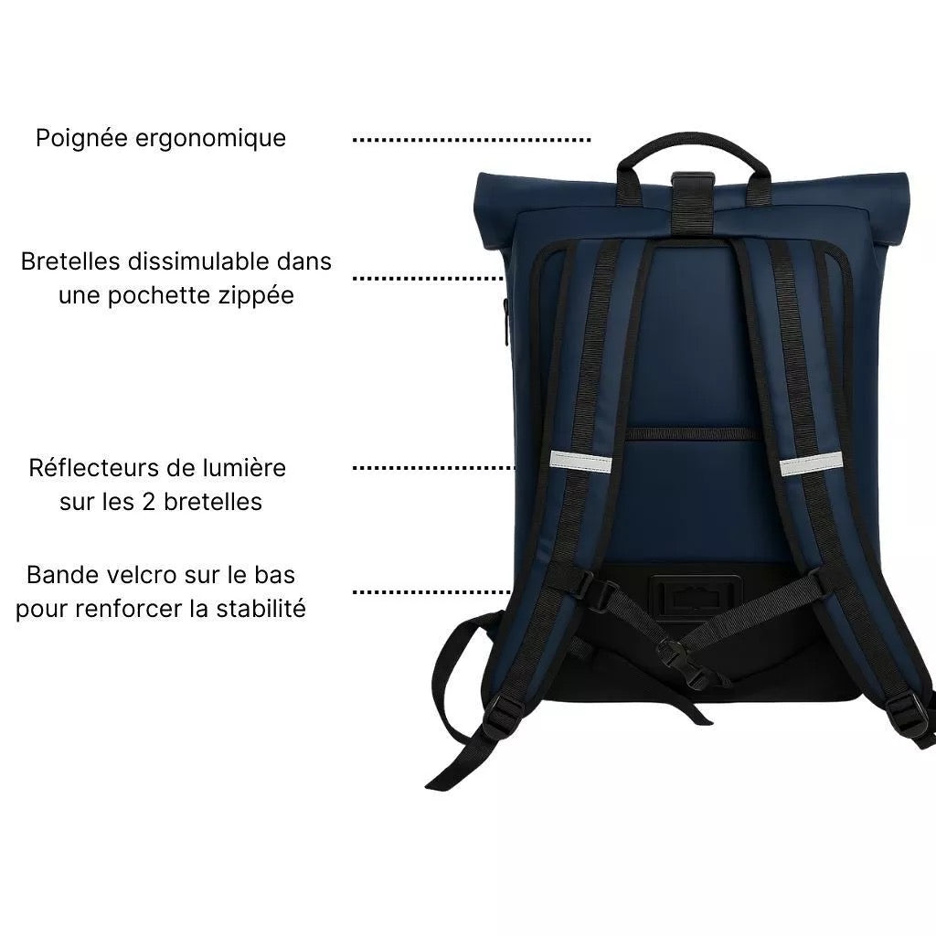 Anna 2-in-1-27L Blauer Fahrradrucksack von Badawin