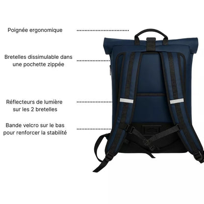 Anna 2-in-1-27L Blauer Fahrradrucksack von Badawin