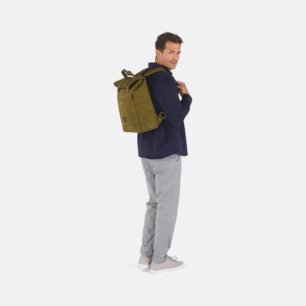 Weathergoods Sweden Fahrradtasche Rucksack CITY BIKEPACK XL OLIV - HOLE-X