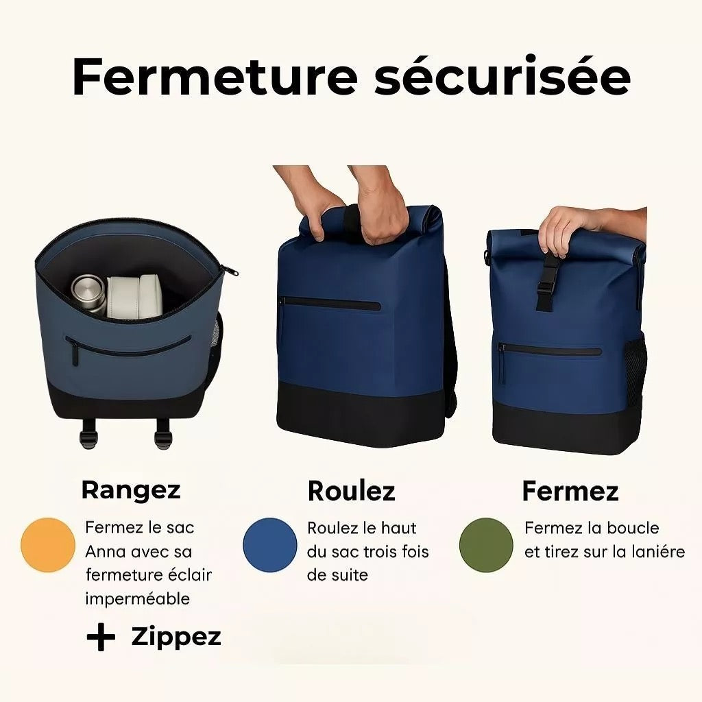 Anna 2-in-1-27L Blauer Fahrradrucksack von Badawin
