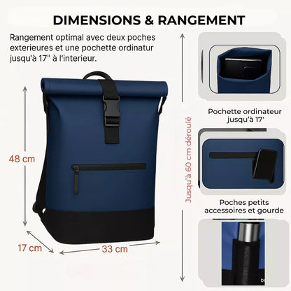 Anna 2-in-1-27L Blauer Fahrradrucksack von Badawin