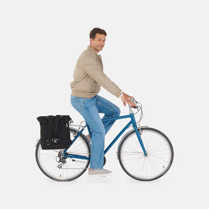 Weathergoods Sweden Fahrradtasche Rucksack CITY BIKEPACK XL SCHWARZ - HOLE-X
