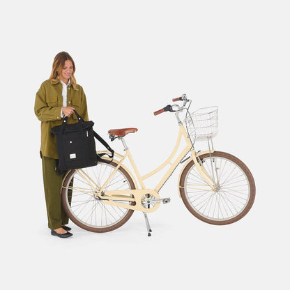Weathergoods Sweden Fahrradtasche Rucksack CITY BIKEPACK XL SCHWARZ - HOLE-X