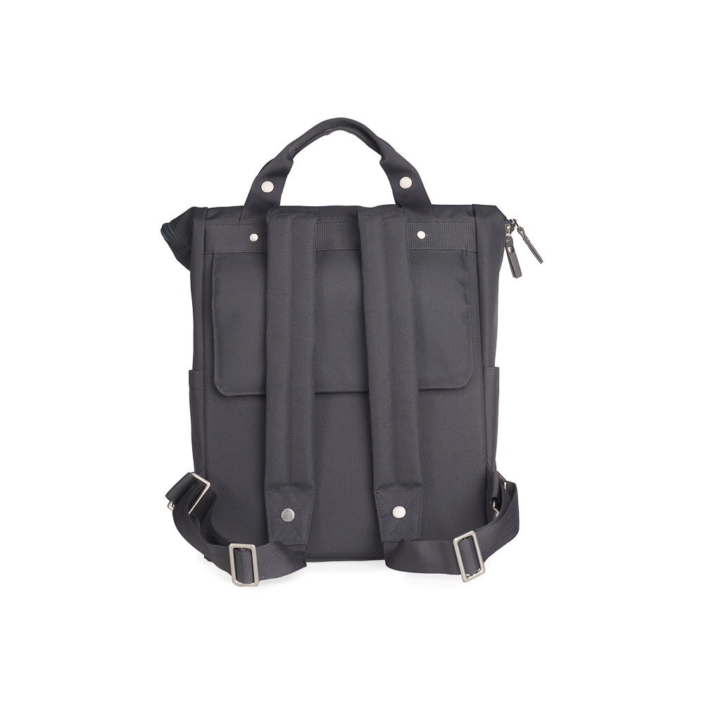 Weathergoods Sweden Fahrradtasche Rucksack CITY BIKEPACK XL BLAU - Rückansicht - HOLE-X