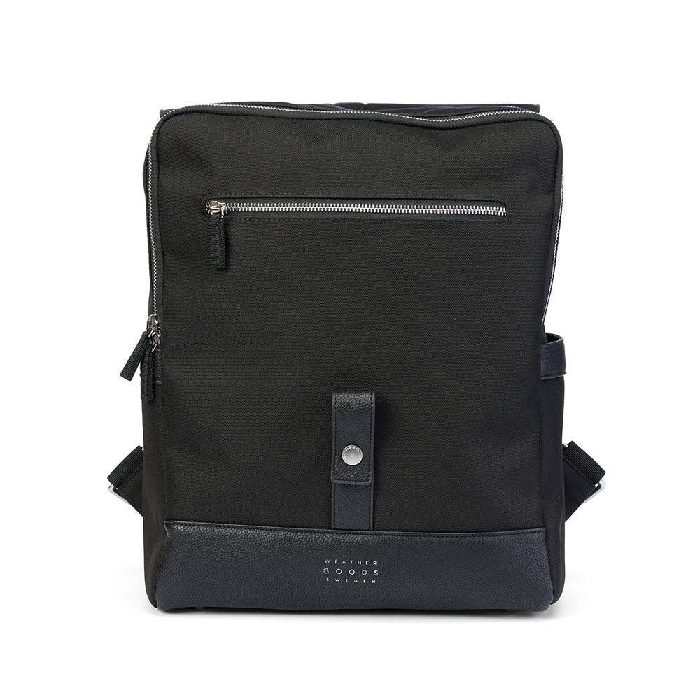 Weathergoods Sweden Fahrradtasche Rucksack Urban BIKE Pack Black mit Befestigungs-Set - HOLE-X