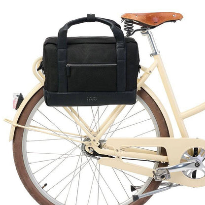 Weathergoods Sweden Fahrradtasche Aktentasche Urban BRIEFCASE Schwarz mit Befestigungs-Set - HOLE-X