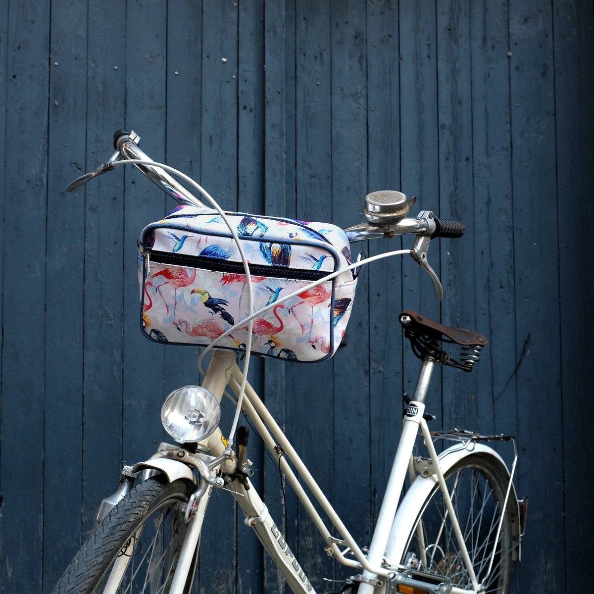 IKURI Lenkertasche Pajaros – wasserdichte Fahrradtasche für Lenker und Schulter, handgefertigt"