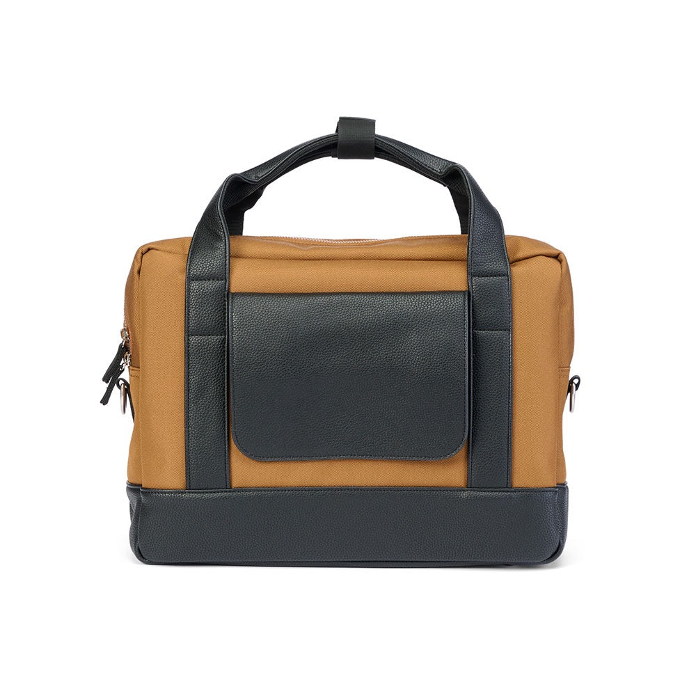 Weathergoods Sweden Fahrradtasche Aktentasche Urban BRIEFCASE Toffee mit Befestigungs-Set - Rückansicht - HOLE-X