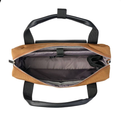 Weathergoods Sweden Fahrradtasche Aktentasche Urban BRIEFCASE Toffee mit Befestigungs-Set - Innenansicht - HOLE-X