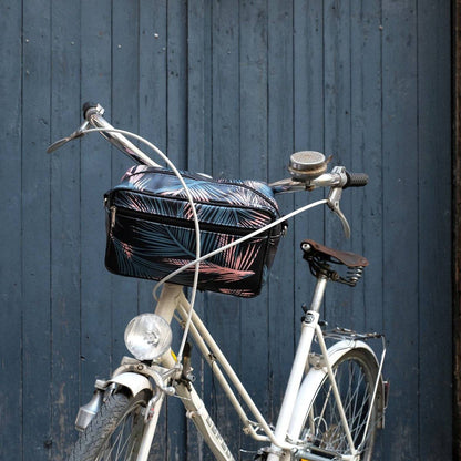 IKURI Lenkertasche Retro Palma – wasserdichte Fahrradtasche für Lenker und Schulter, handgefertigt