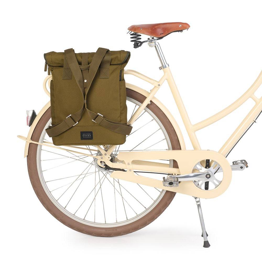 Weathergoods Sweden CITY BIKEPACK OLIV - HOLE-X