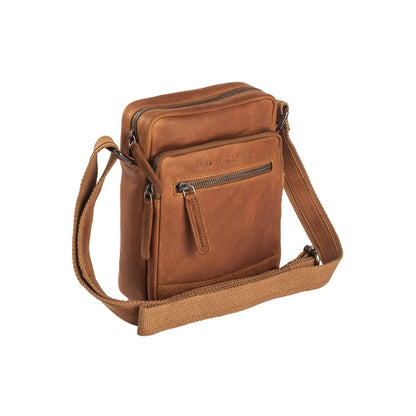 Leder Umhängetasche Cognac Birmingham - Vorderansicht