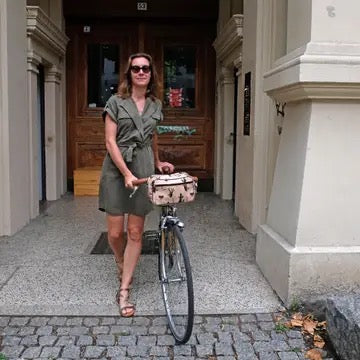 IKURI Lenkertasche Cactus – wasserdichte Fahrradtasche für Lenker und Schulter, handgefertigt