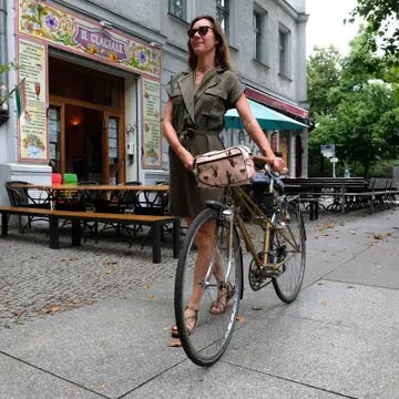 IKURI Lenkertasche Cactus – wasserdichte Fahrradtasche für Lenker und Schulter, handgefertigt