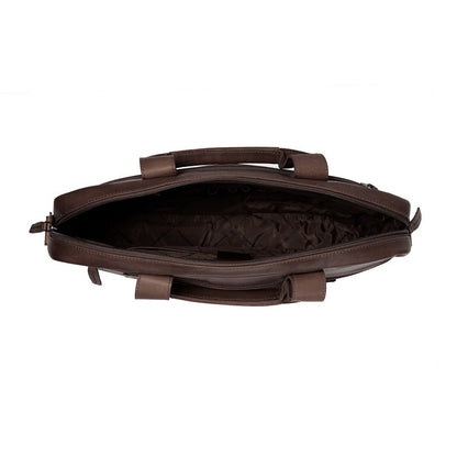Chesterfield Calvi braun – geöffnetes Hauptfach mit Laptopfach