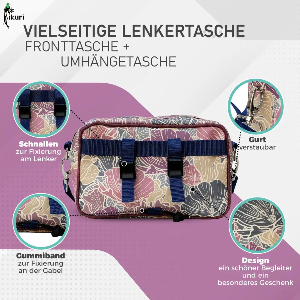 Fahrrad-Lenkertasche Veranillo aus Plane