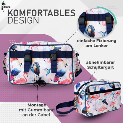 IKURI Lenkertasche Pajaros – wasserdichte Fahrradtasche für Lenker und Schulter, handgefertigt"