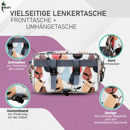 KURI Lenkertasche Peras – wasserdichte Fahrradtasche für Lenker und Schulter, handgefertigt