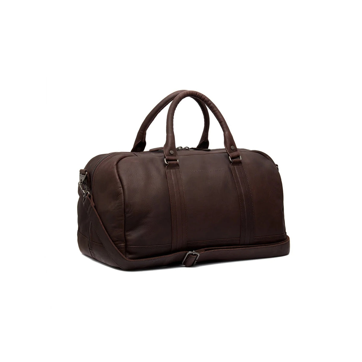The Chesterfield Brand Reisetasche Perth Braun – Frontansicht schräg, Wax Pull Up Leder, breite Tragegriffe