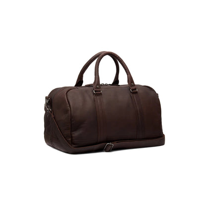 The Chesterfield Brand Reisetasche Perth Braun – Frontansicht schräg, Wax Pull Up Leder, breite Tragegriffe