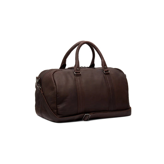 The Chesterfield Brand Reisetasche Perth Braun – Frontansicht schräg, Wax Pull Up Leder, breite Tragegriffe