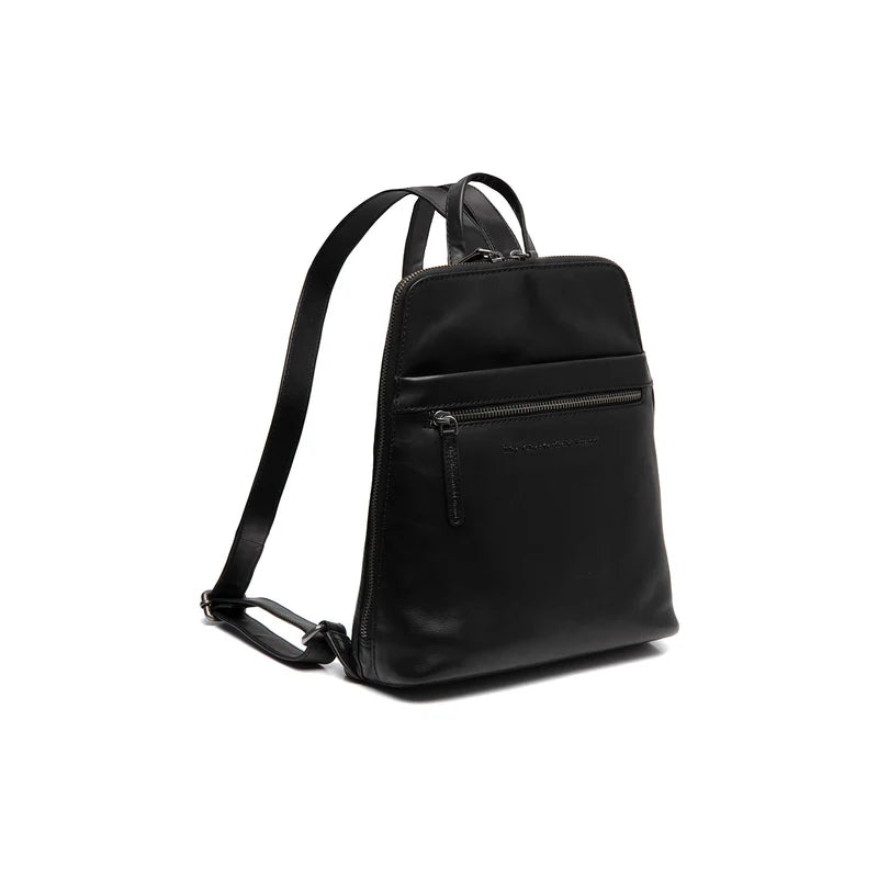 Leder Rucksack Linford Schwarz – The Chesterfield Brand | Frontansicht schräg