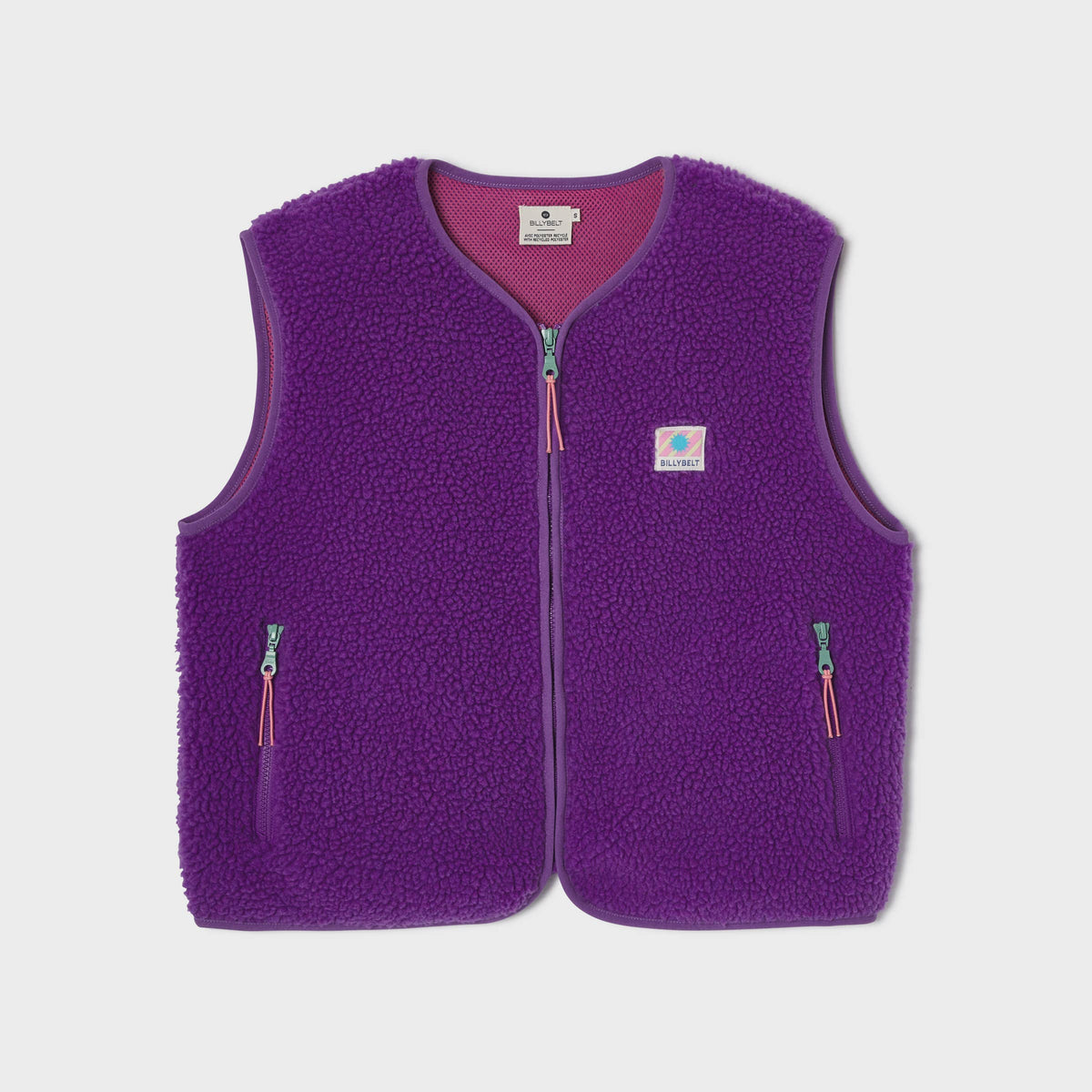 Damen Sherpa-Weste recyceltes Polyester Violett – BILLYBELT