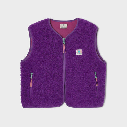 Damen Sherpa-Weste recyceltes Polyester Violett – BILLYBELT
