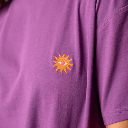 Damen T-Shirt Bio-Baumwolle Violett Größe M – BILLYBELT