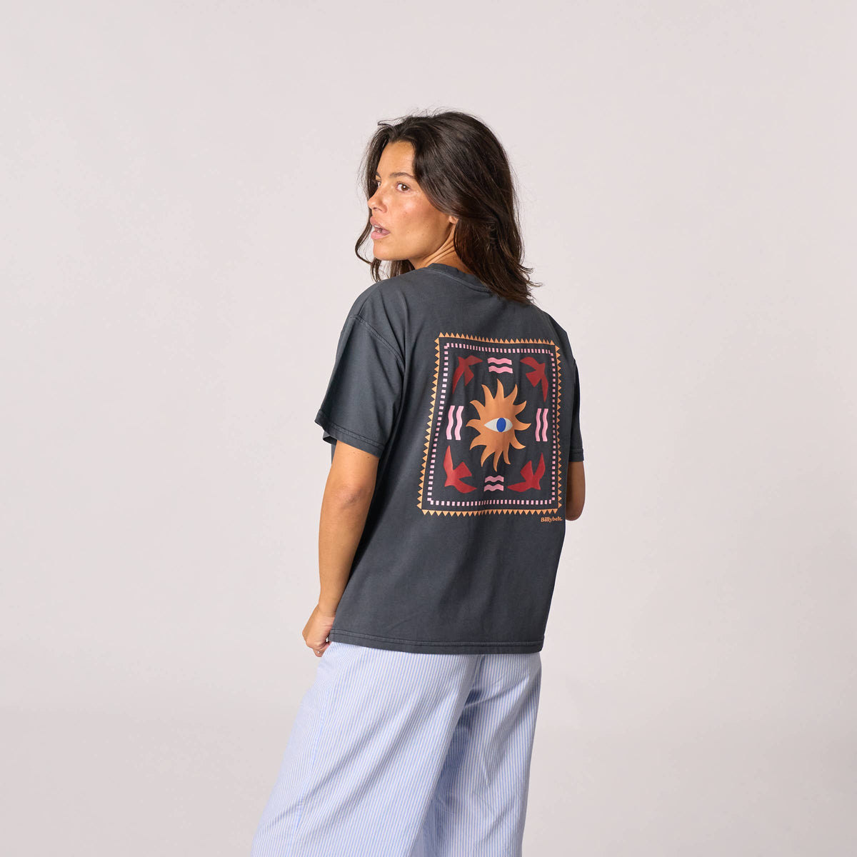 Damen T-Shirt Bio-Baumwolle Schwarz Größe L – BILLYBELT