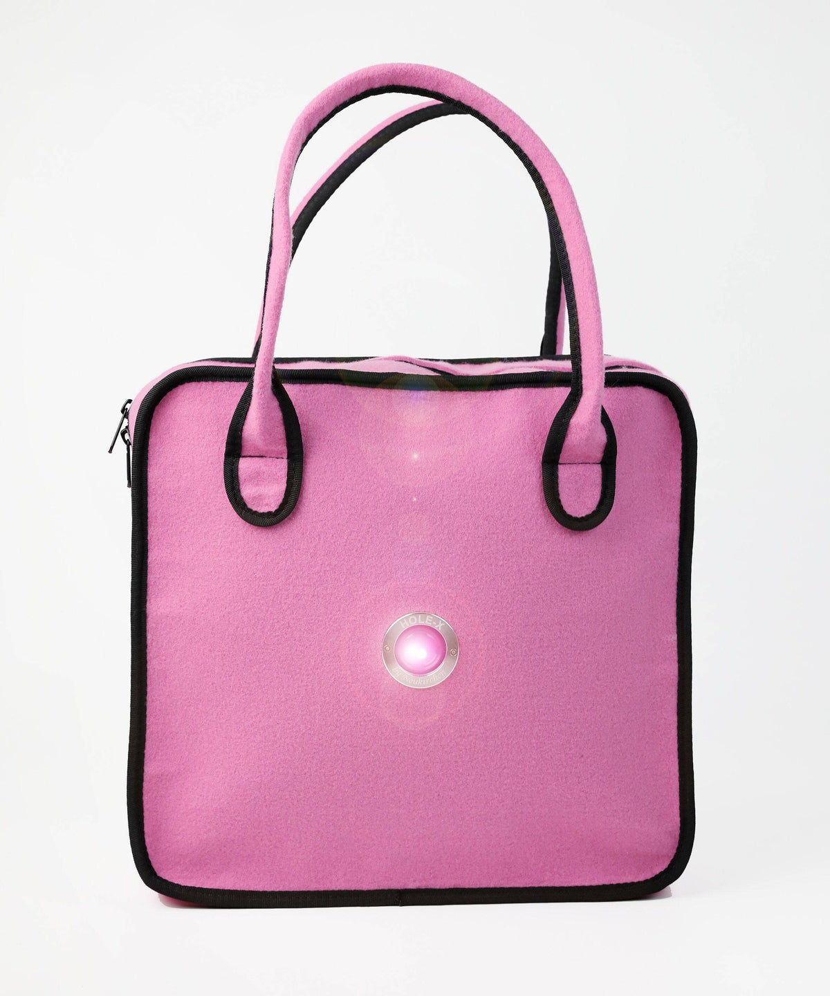 HOLE-X Handtasche JULIETT rosa Filz Bringe Deine Tasche zum Leuchten mit Deinem Smartphone - HOLE-X-WORLD