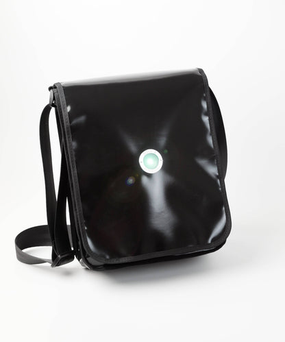 HOLE-X FOXTROTT Tasche Lkw-Plane schwarz Bringe Deine Tasche zum Leuchten mit Deinem Smartphone - HOLE-X-WORLD