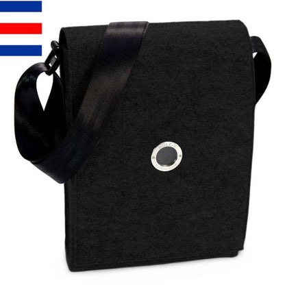 HOLE-X CHARLIE Umhängetasche Filz schwarz Bringe Deine Tasche zum Leuchten DIN A4 passt rein - HOLE-X-WORLD