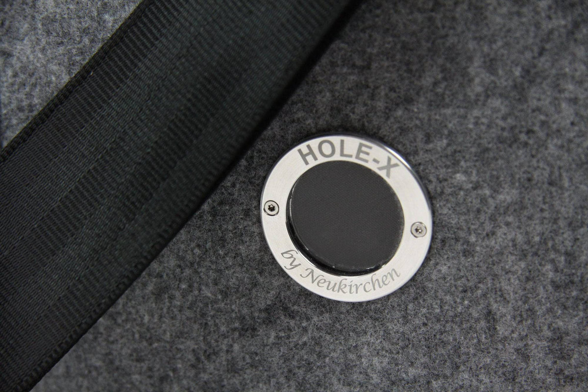 HOLE-X ALFA Umhängetasche grau Filz Bringe Deine Tasche zum Leuchten mit Deinem Smartphone - HOLE-X-WORLD