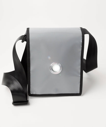HOLE-X BRAVO Umhängetasche Bag Crossover LKW-Plane hellgrau Bringe Deine Tasche zum Leuchten - HOLE-X-WORLD
