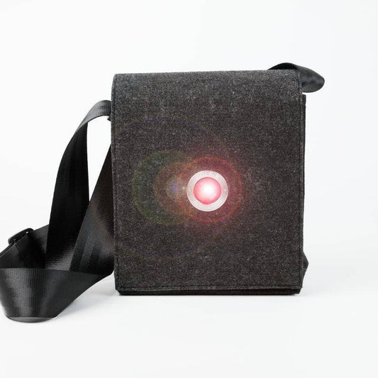 HOLE-X ALFA Umhängetasche schwarz Filz Bringe Deine Tasche zum Leuchten mit Deinem Smartphone - HOLE-X-WORLD