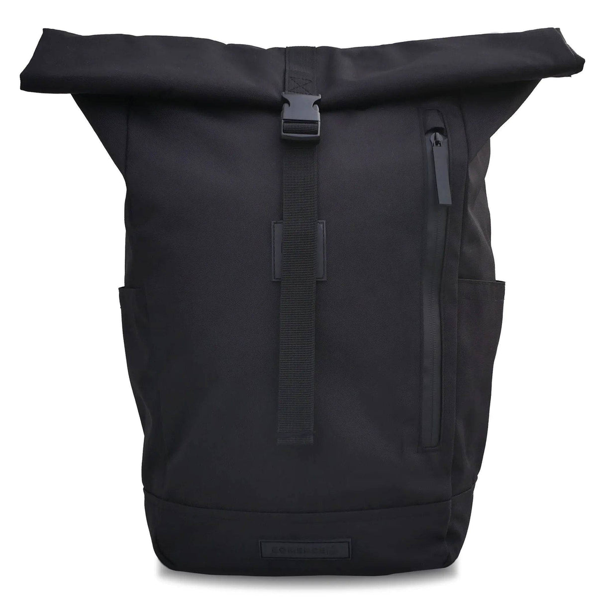 ULTRA LEICHT Rolltop Eco Rucksack Damen & Herren - wasserabweisend - aus recycelten PET Flaschen - schwarz - Bomence - HOLE-X