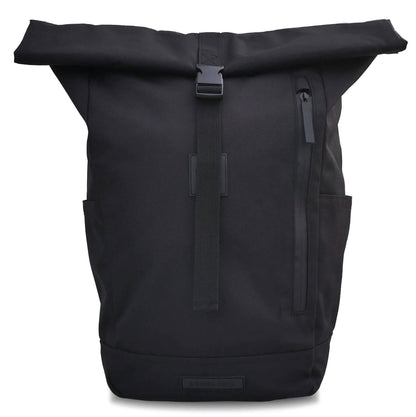 ULTRA LEICHT Rolltop Eco Rucksack Damen & Herren - wasserabweisend - aus recycelten PET Flaschen - schwarz - Bomence - HOLE-X