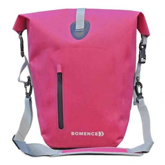 Wasserdichte Fahrradtasche für Gepäckträger – 100% wasserdicht – Pink – „Wegbereiter“ – Bomence - HOLE-X