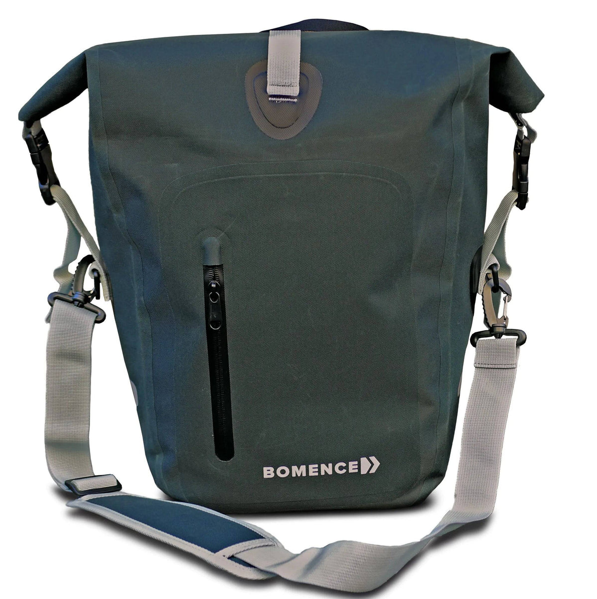 Wasserdichte Fahrradtasche für Gepäckträger - 100% wasserdicht - grün - "Individualist" - Bomence - HOLE-X